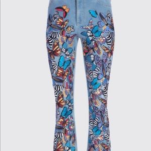Alice and Olivia high waisted flare leg jeans